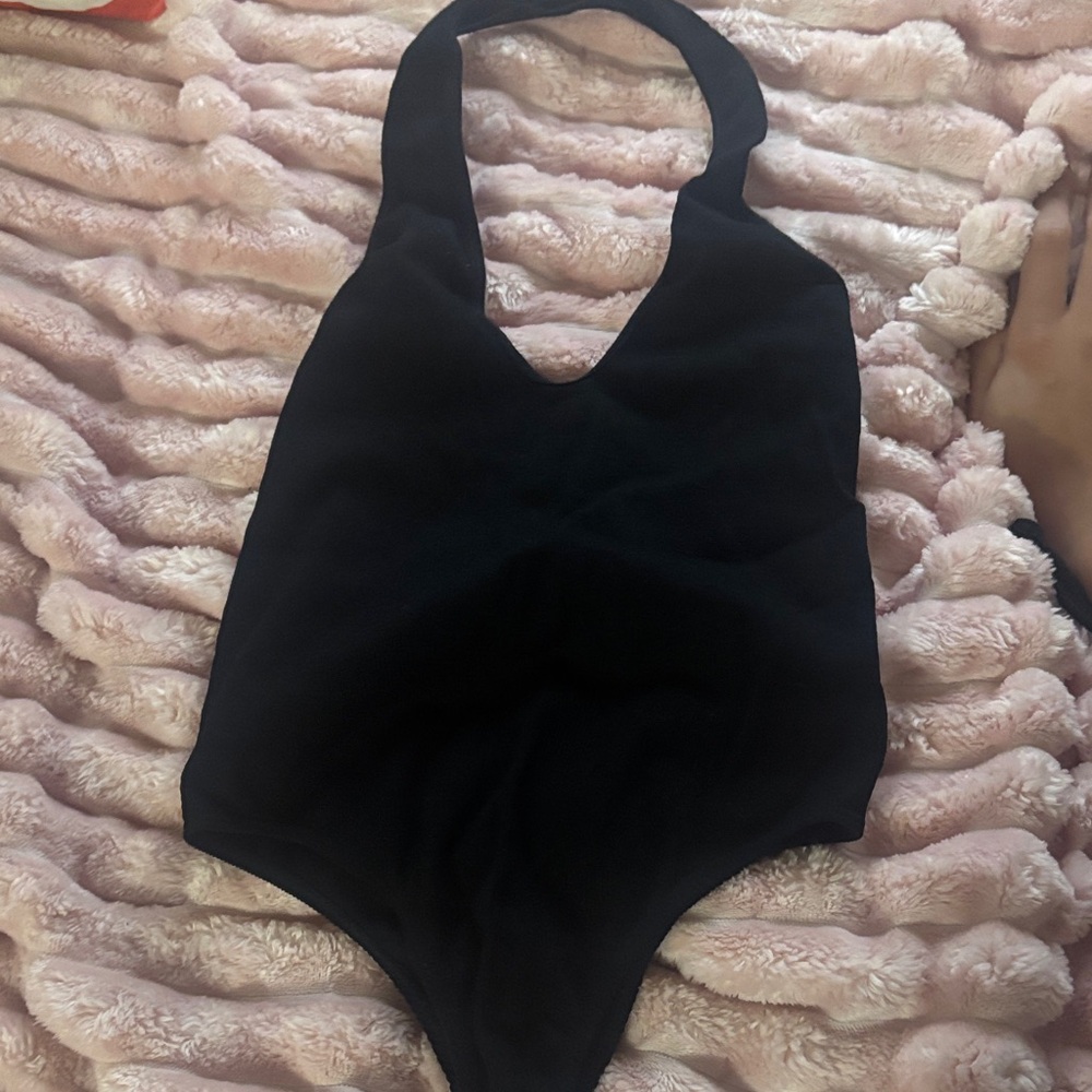 Wild Fable Black Ribbed Bodysuit